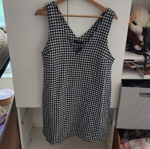 Black and White Houndstooth Dress